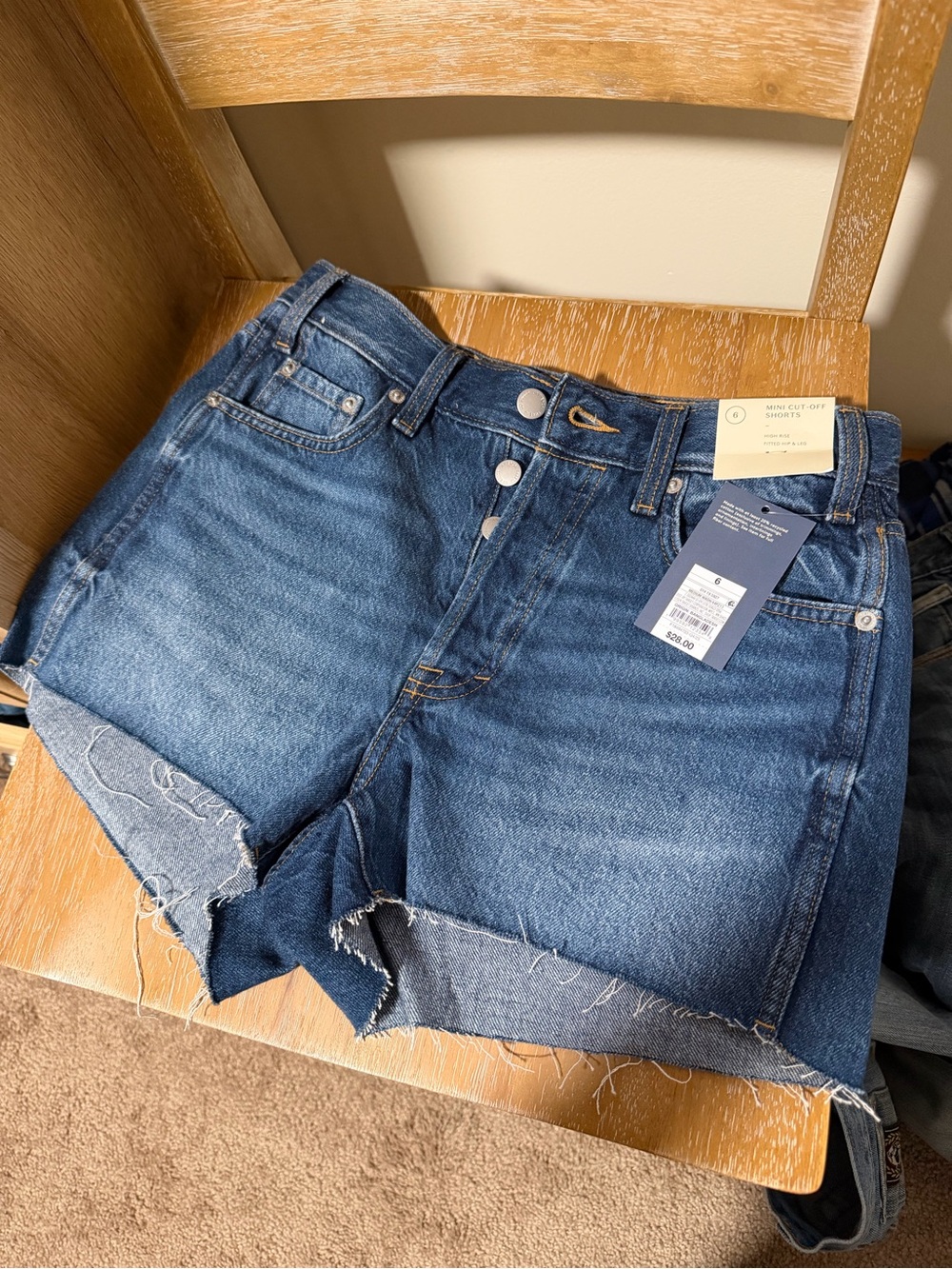 Universal Thread Dark Blue High Waisted Denim Jean Shorts